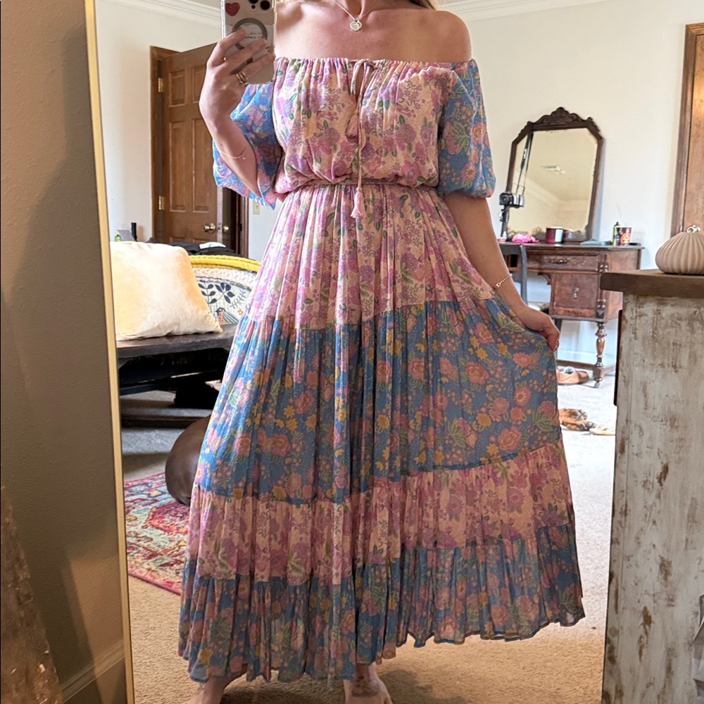 NWT SPELL Juniper Tiered Maxi Dress Size S